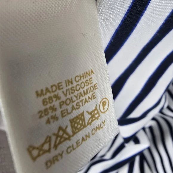 Kate Spade Navy and White Striped Sleeveless Dress Sz 10 - Picture 11 of 11